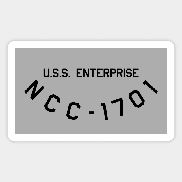 Ship Registry: USS Enterprise (NCC-1701) Magnet by Starkiller1701